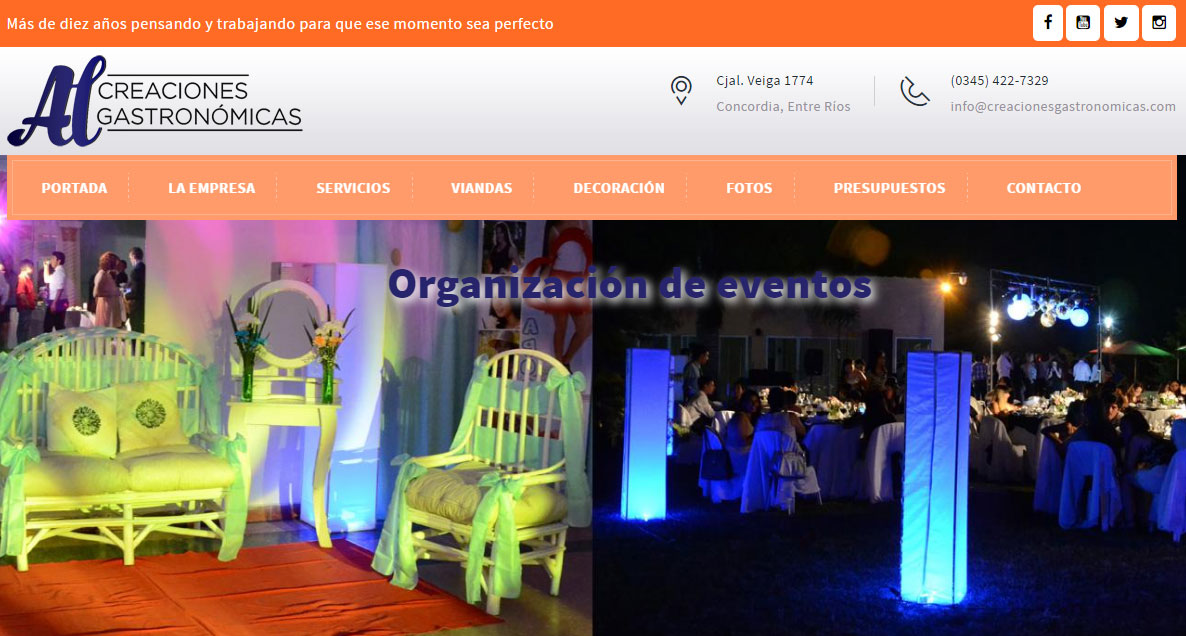 Sitio realizado en HTML5 y CSS3, con PHP y MySQL, responsive, con slider, galerías de imágenes y administrador web para agregar fotografías