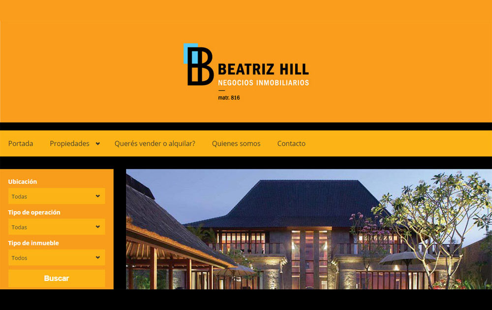 Sitio realizado en HTML5 y CSS3, con base de datos MySQL, panel de administración para agregar propiedades con PHP, buscador complejo